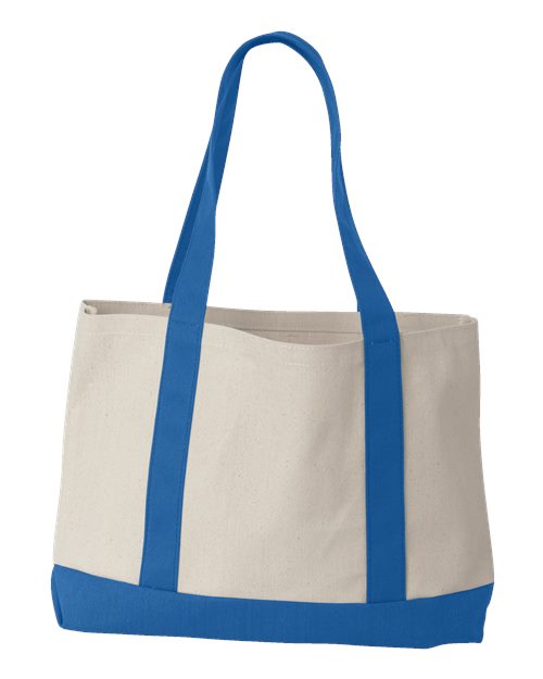 Liberty Bags 8869 Natural/ Royal — back