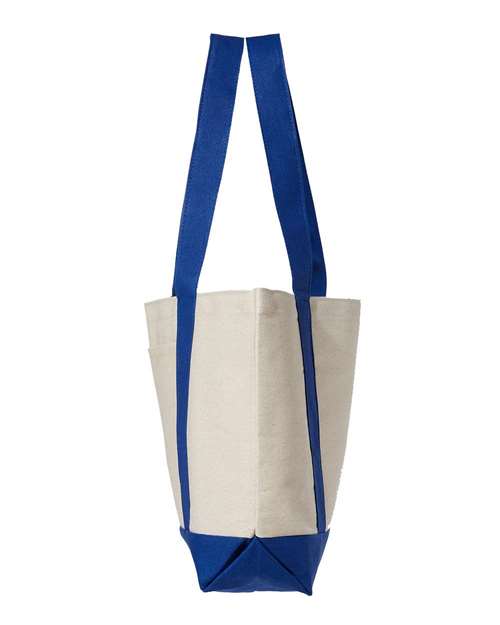 Liberty Bags 8869 Natural/ Royal — direct side