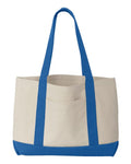 Liberty Bags 8869 Natural/ Royal — front