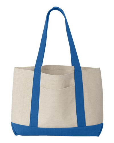 Liberty Bags 8869 Natural/ Royal — front
