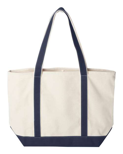 Liberty Bags 8872 Natural/ Navy — back