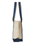 Liberty Bags 8872 Natural/ Navy — direct side