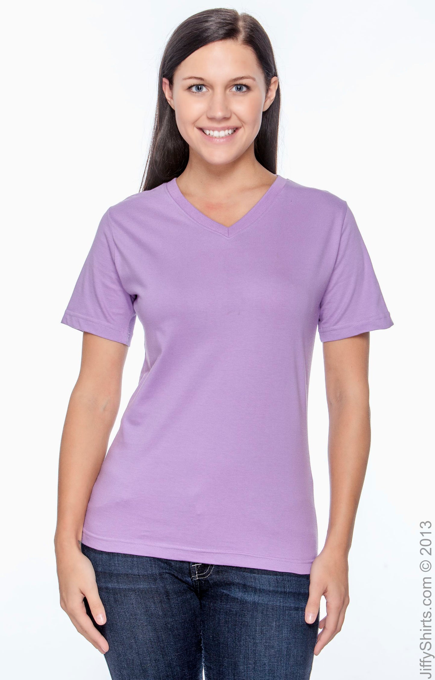Women's Premium Jersey V-Neck T-Shirt - Lavender