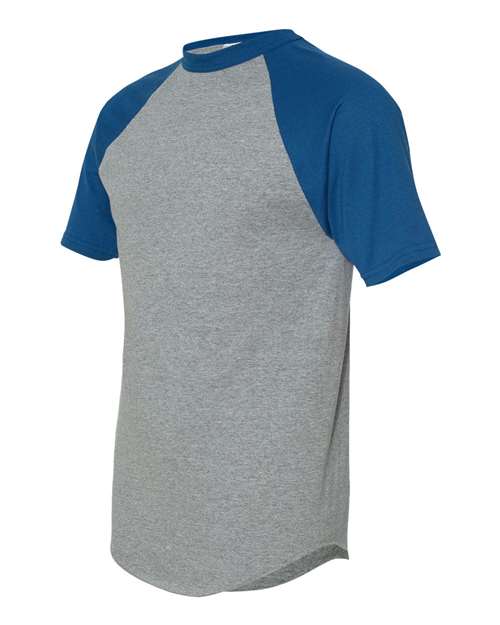 Augusta Sportswear 423 Athletic Heather/ Royal — side