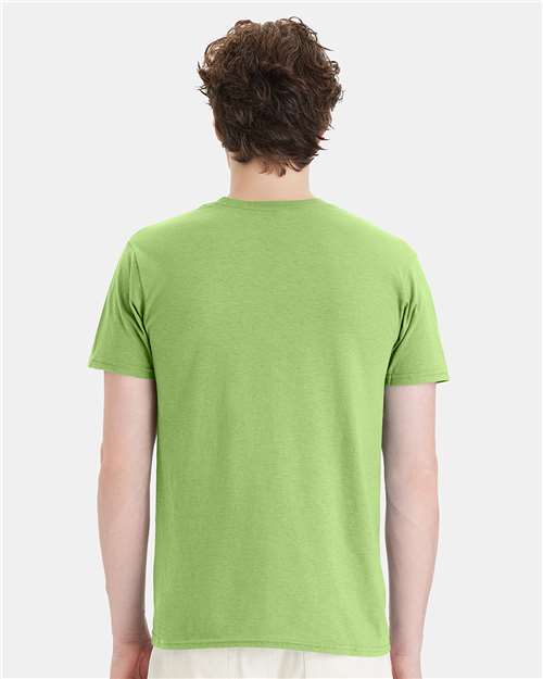 Hanes 4980 Lime — on model back