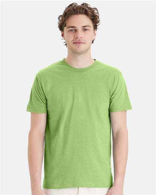 Hanes 4980 Lime — on model front