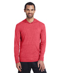 Unisex Performance®  Hooded T-Shirt - Heather Sport Scarlet Red