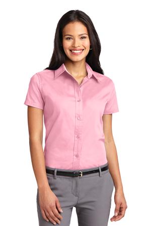Women's Short Sleeve Easy Care Shirt - Light Pink