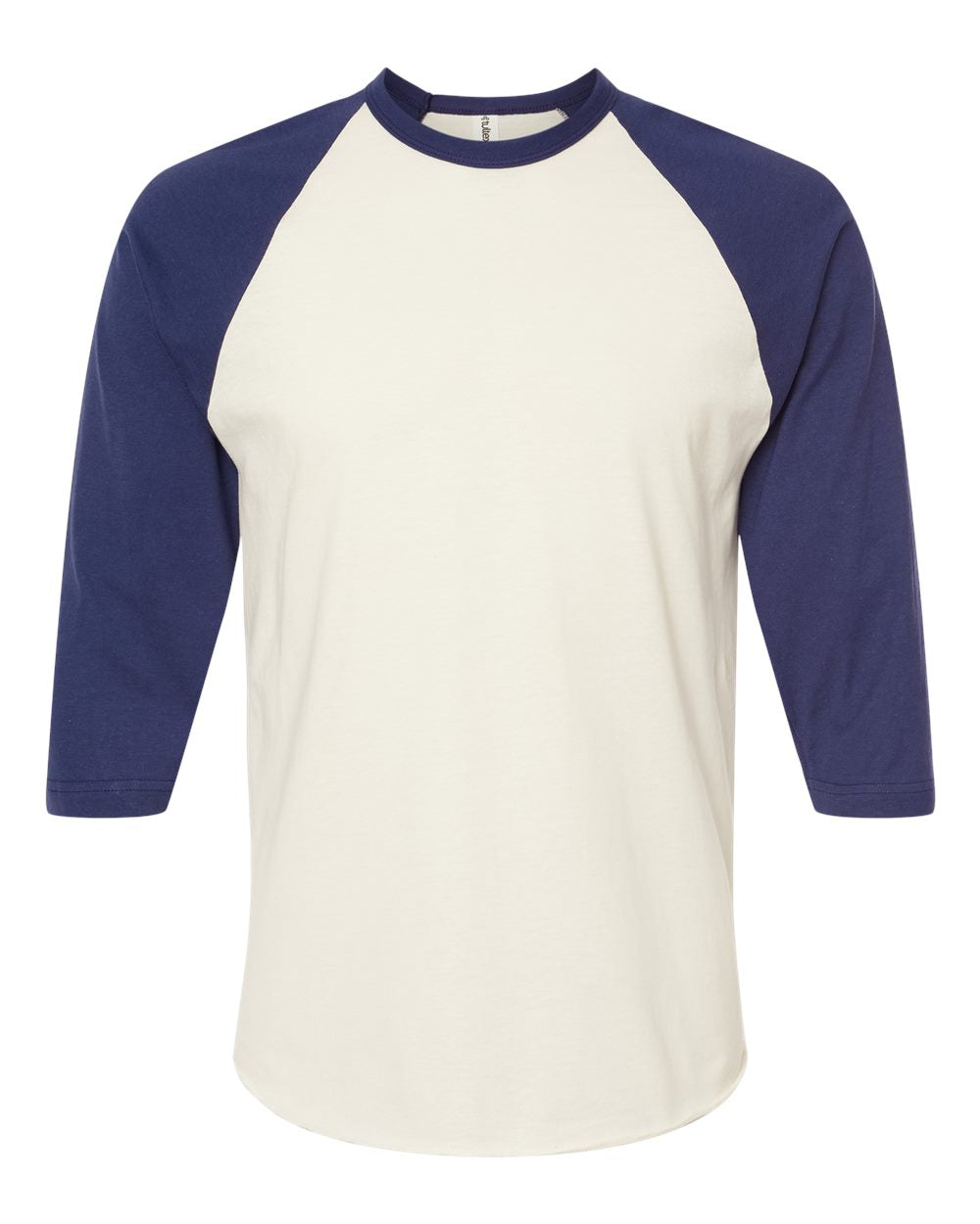 Unisex Fine Jersey Raglan Tee - Vintage White/ Inked India