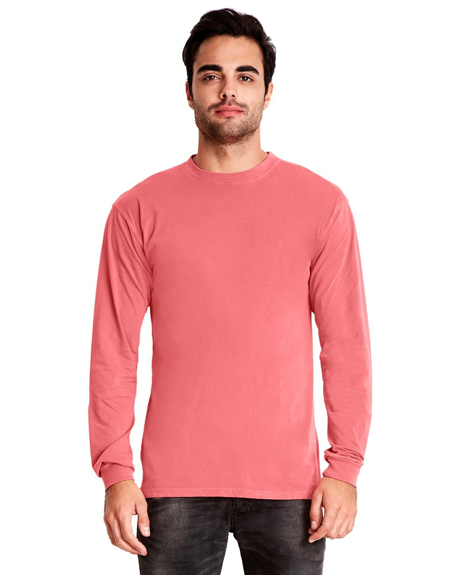 Unisex Inspired Dye Long-Sleeve Crew - Guava