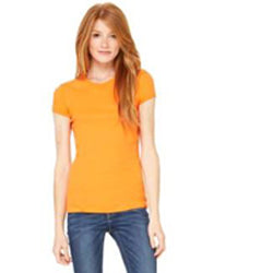 Women's Baby Rib Short-Sleeve T-Shirt - Orange Sorbet