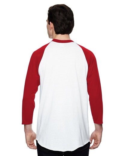 Unisex 3/4-Sleeve Baseball Jersey - White / Red