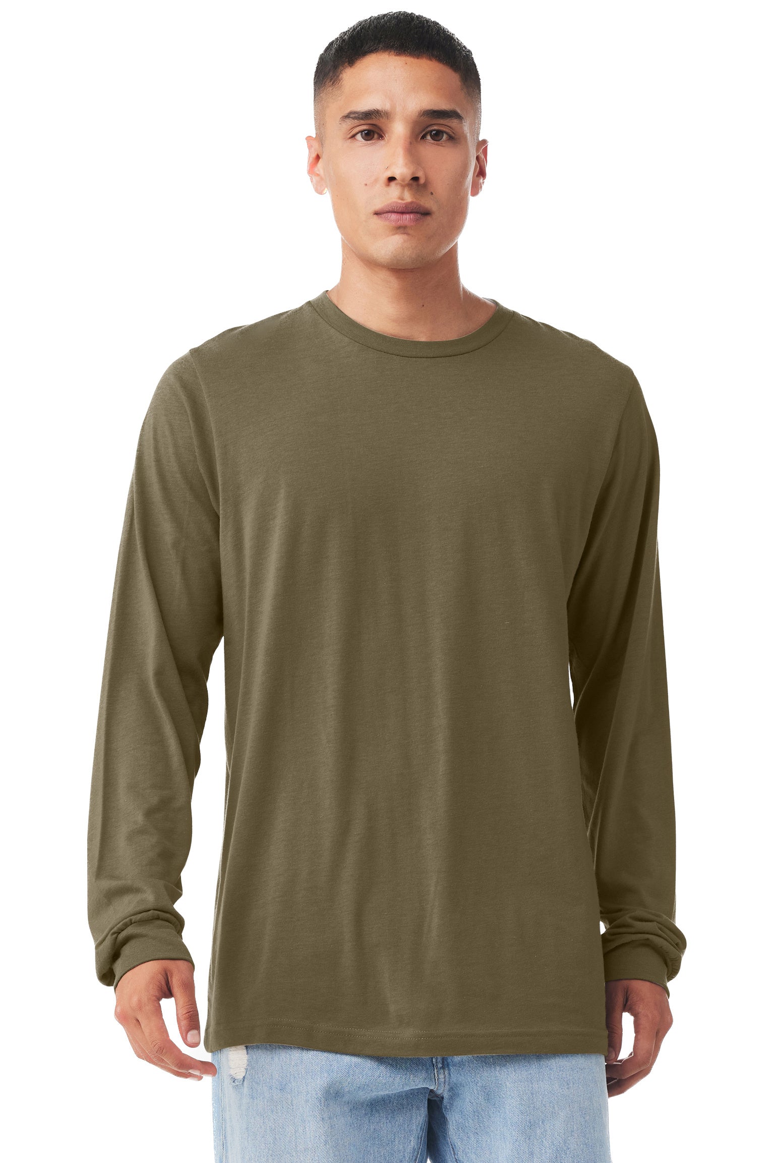 Unisex Jersey Long-Sleeve T-Shirt - Heather Olive
