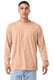 Bella + Canvas 3501CVC - Unisex Jersey Long-Sleeve T-Shirt - Heather Peach