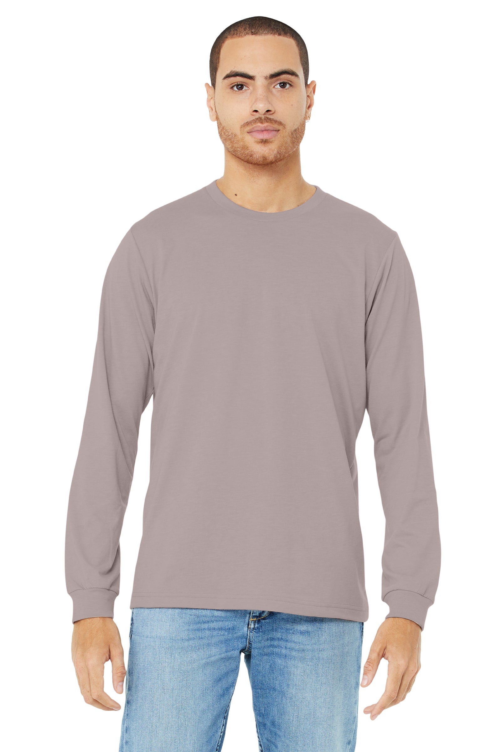 Unisex Jersey Long-Sleeve T-Shirt - Heather Pink Gravel