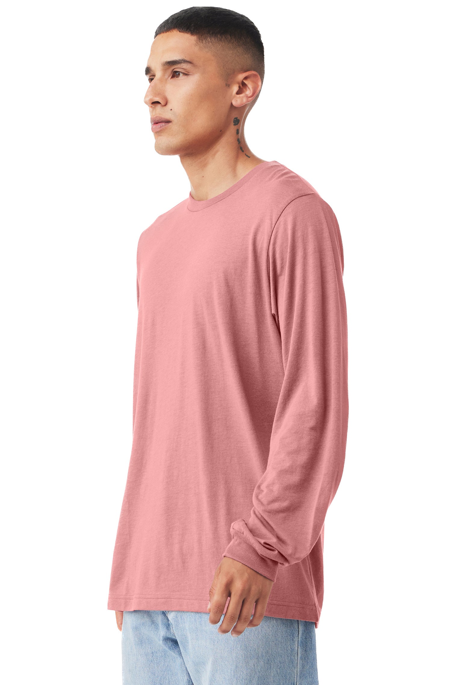 Unisex Jersey Long-Sleeve T-Shirt - Mauve Triblend