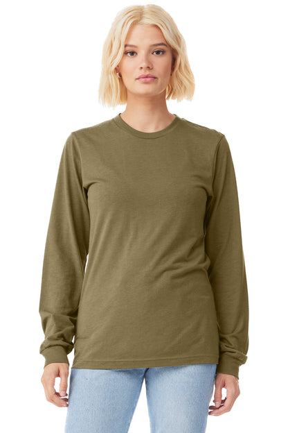 Unisex Jersey Long-Sleeve T-Shirt - Olive Triblend