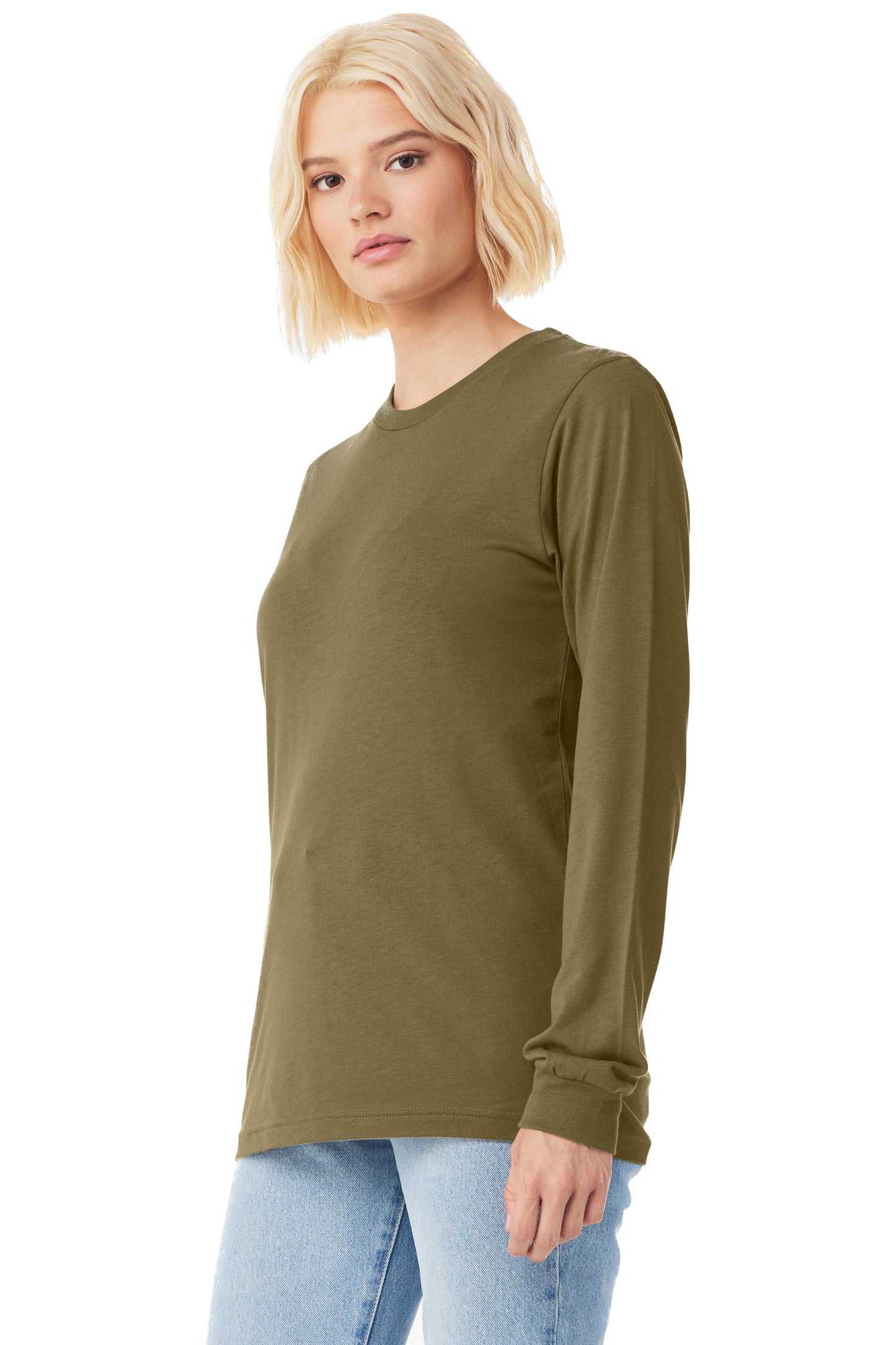 Unisex Jersey Long-Sleeve T-Shirt - Olive Triblend