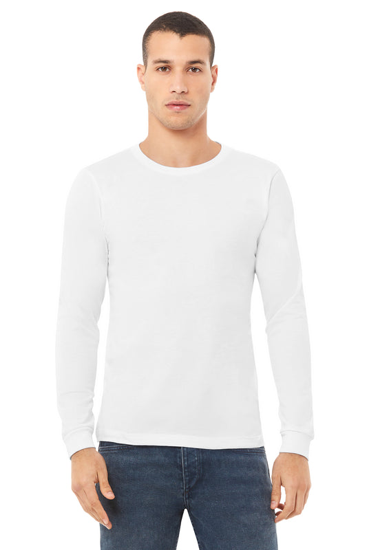 Unisex Jersey Long-Sleeve T-Shirt - Solid White Triblend