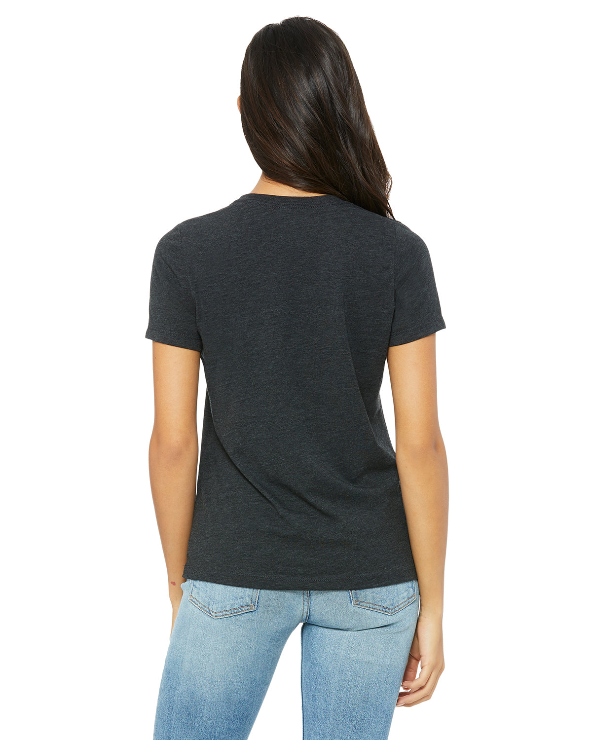 Women's Triblend Relaxed Jersey Short-Sleeve T-Shirt - Charcoal Black Triblend