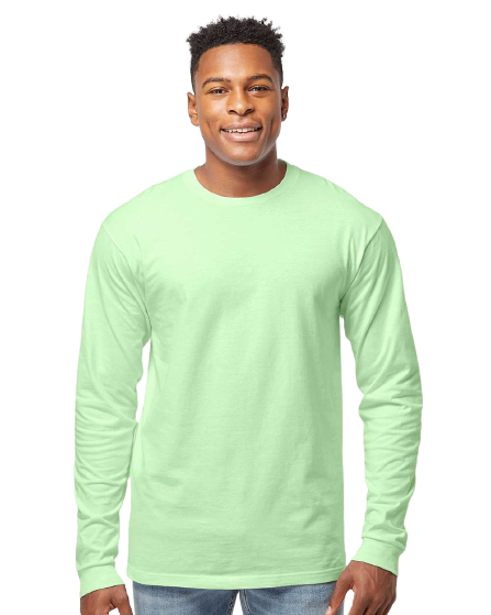 Unisex Heavyweight Long Sleeve Tee - Neo Mint