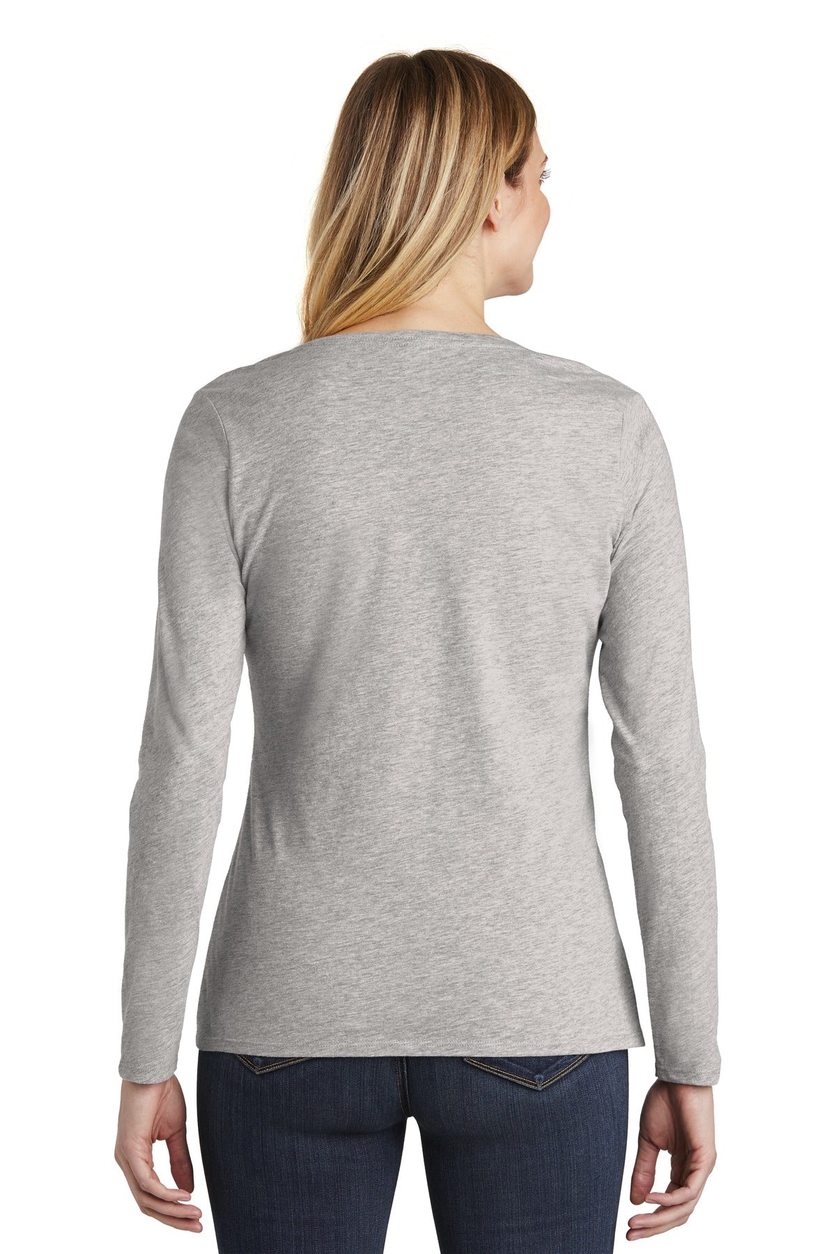 Women's Very Important Tee Long Sleeve V-Neck - Light Heather Gray