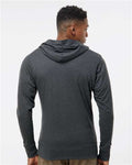 J. America 8231 Charcoal Heather — on model back