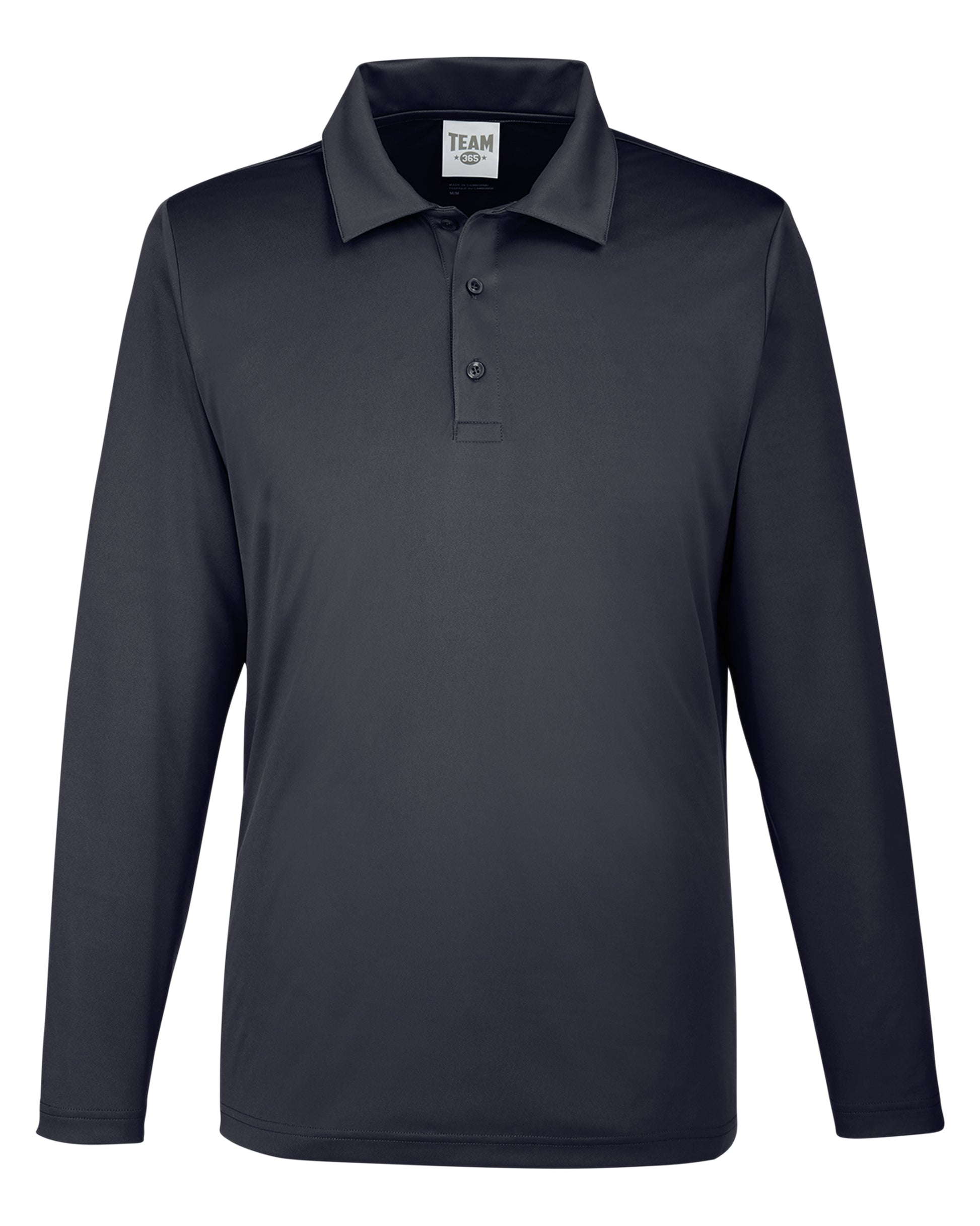 Men's Zone Performance Long Sleeve Polo - Black
