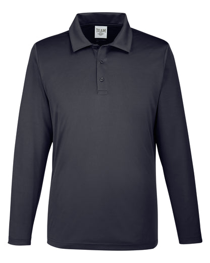 Men's Zone Performance Long Sleeve Polo - Black