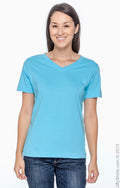 Women's Premium Jersey V-Neck T-Shirt - Aqua