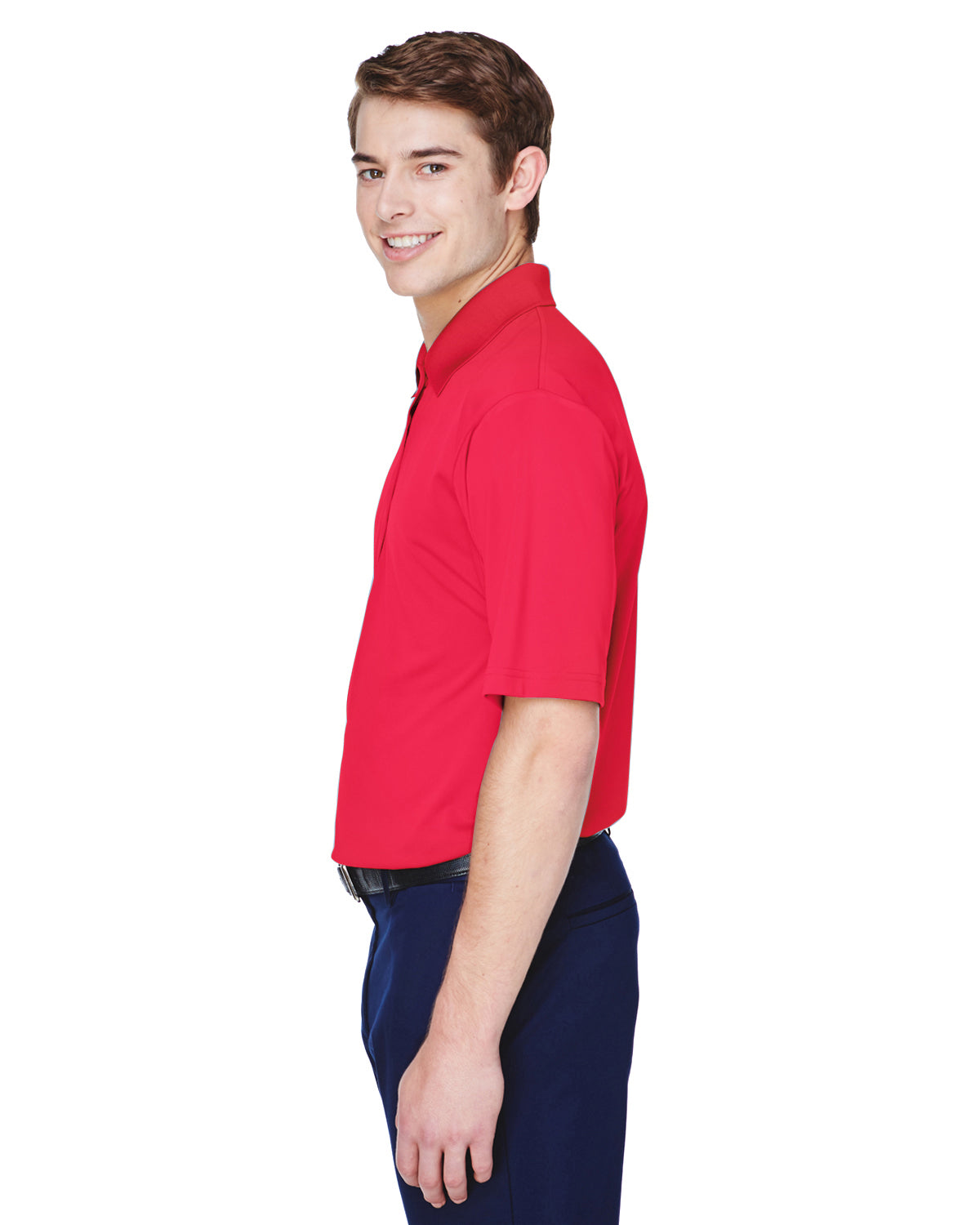 Men's Cool & Dry 8-Star Elite Performance Interlock Polo - Red