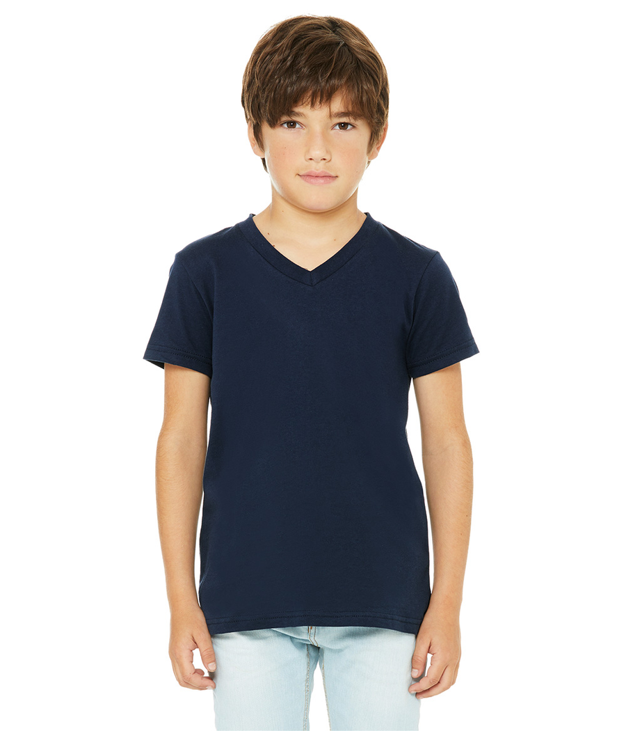 Youth Jersey Short-Sleeve V-Neck T-Shirt - Navy