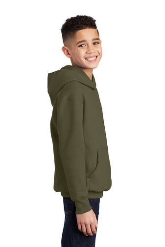 Youth Core Fleece Pullover Hoodie - Olive Drab Green