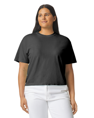 Heavyweight Women's Boxy Tee - Black