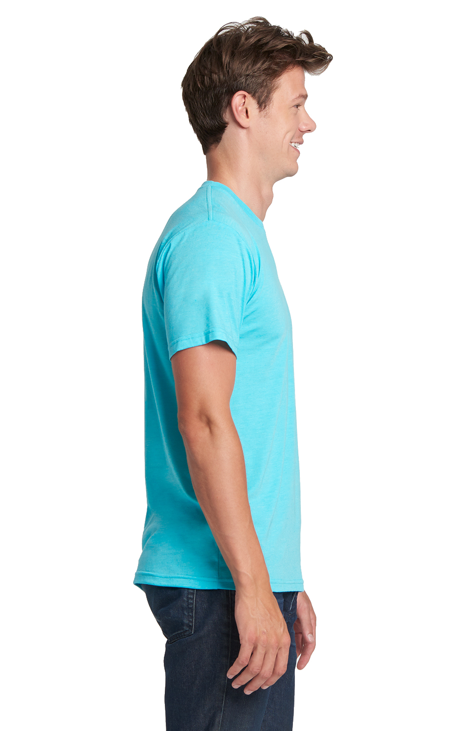 Unisex Triblend Crew - Tahiti Blue