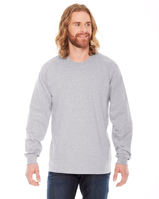 Unisex Fine Jersey Long-Sleeve T-Shirt - Heather Gray