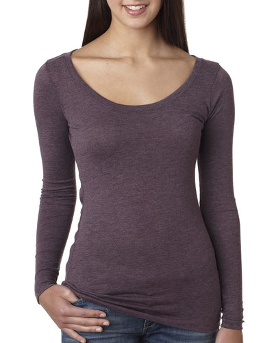 Women's Triblend Long-Sleeve Scoop - Vintage Purple