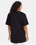Hanes 518T Black — on model back