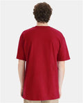 Hanes 518T Deep Red — on model back