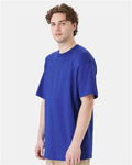 Hanes 518T Deep Royal — on model side