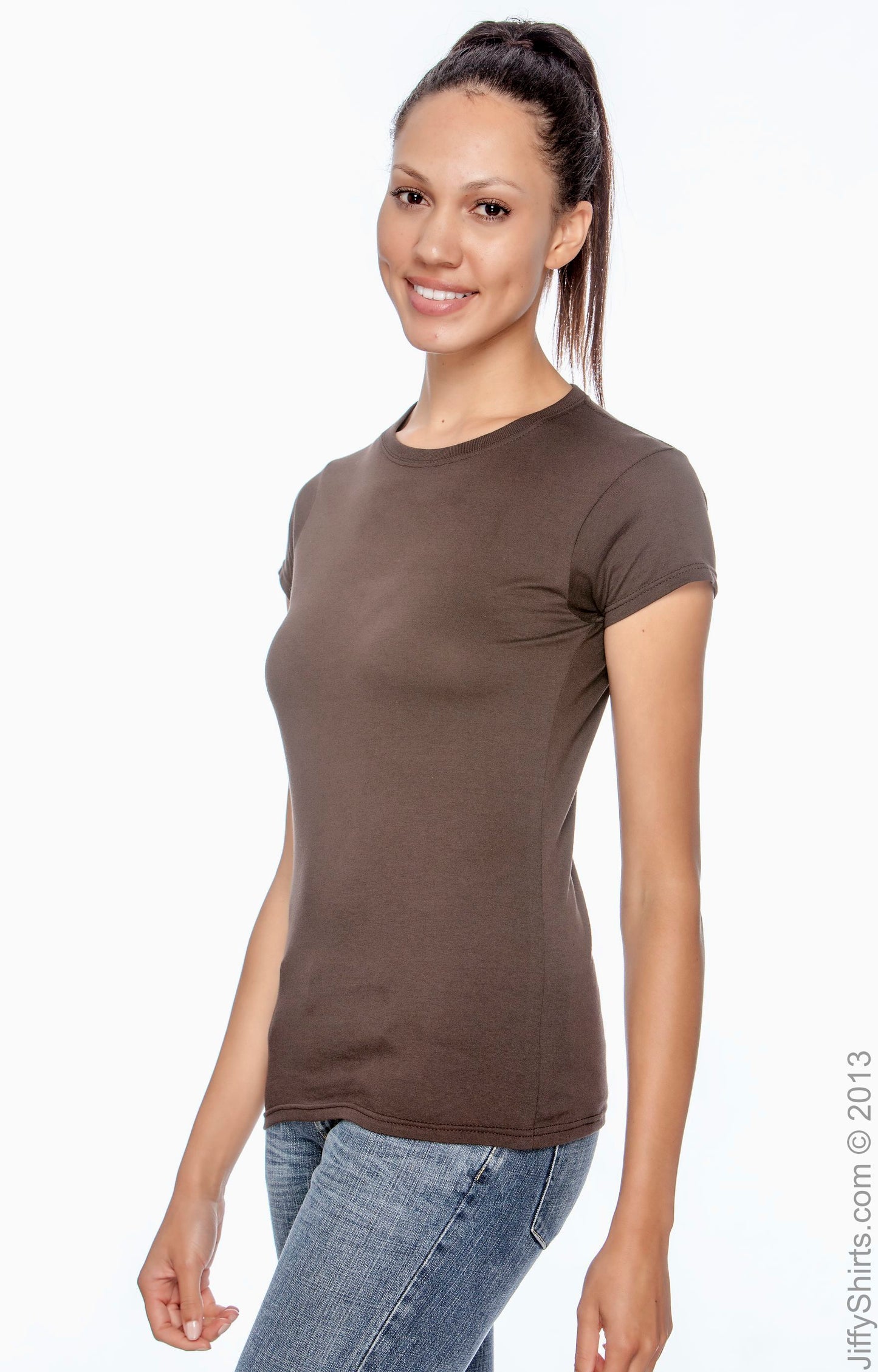 Women's Softstyle® Fitted T-Shirt - Dark Chocolate