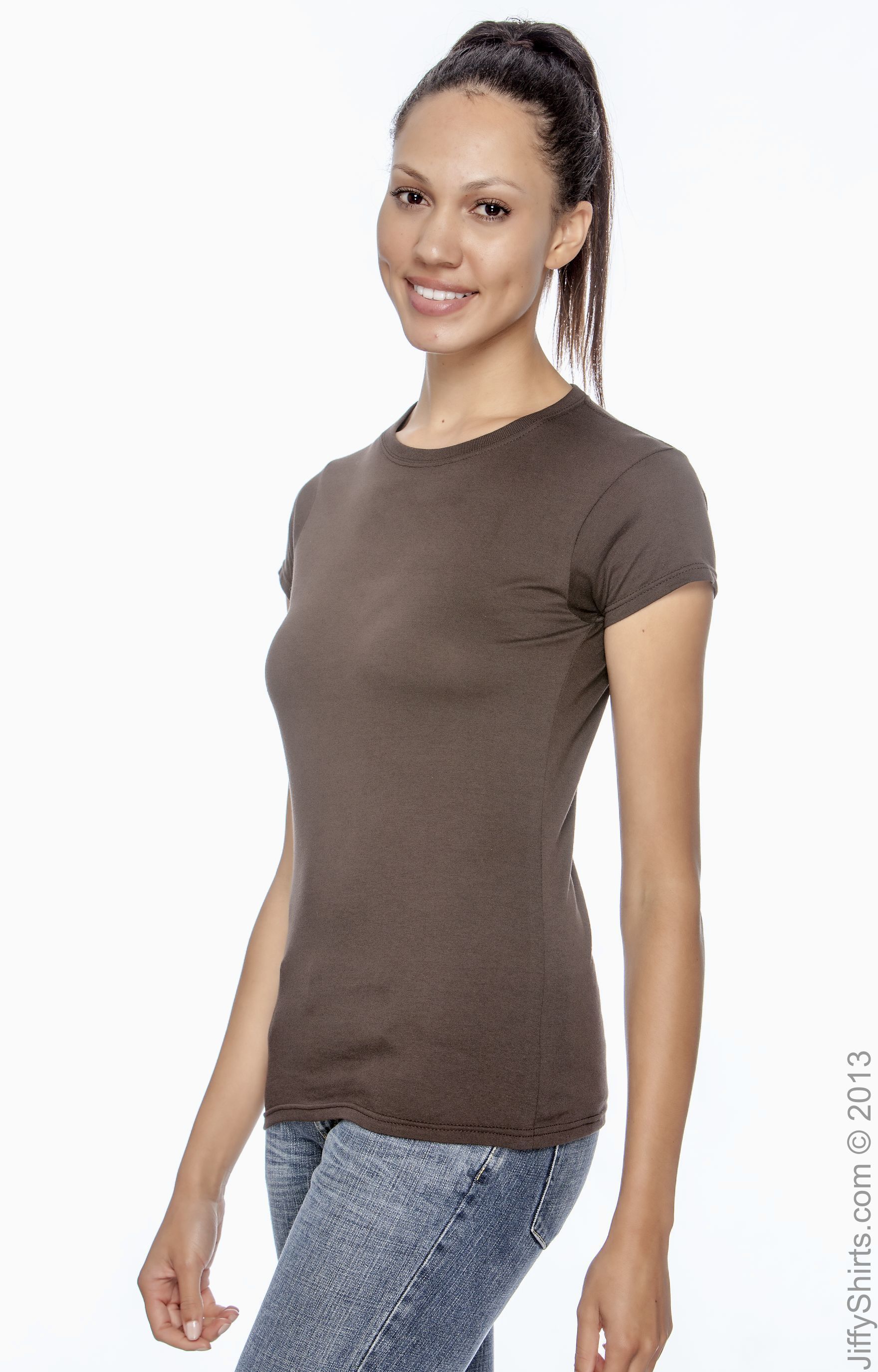 Women's Softstyle® Fitted T-Shirt - Dark Chocolate