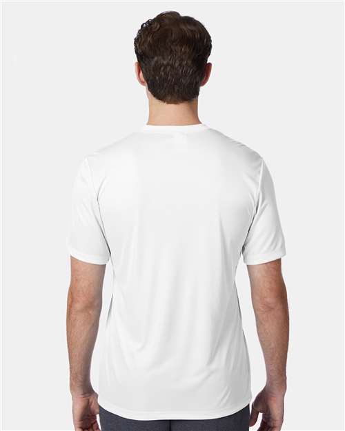 Hanes 4820 White — on model back
