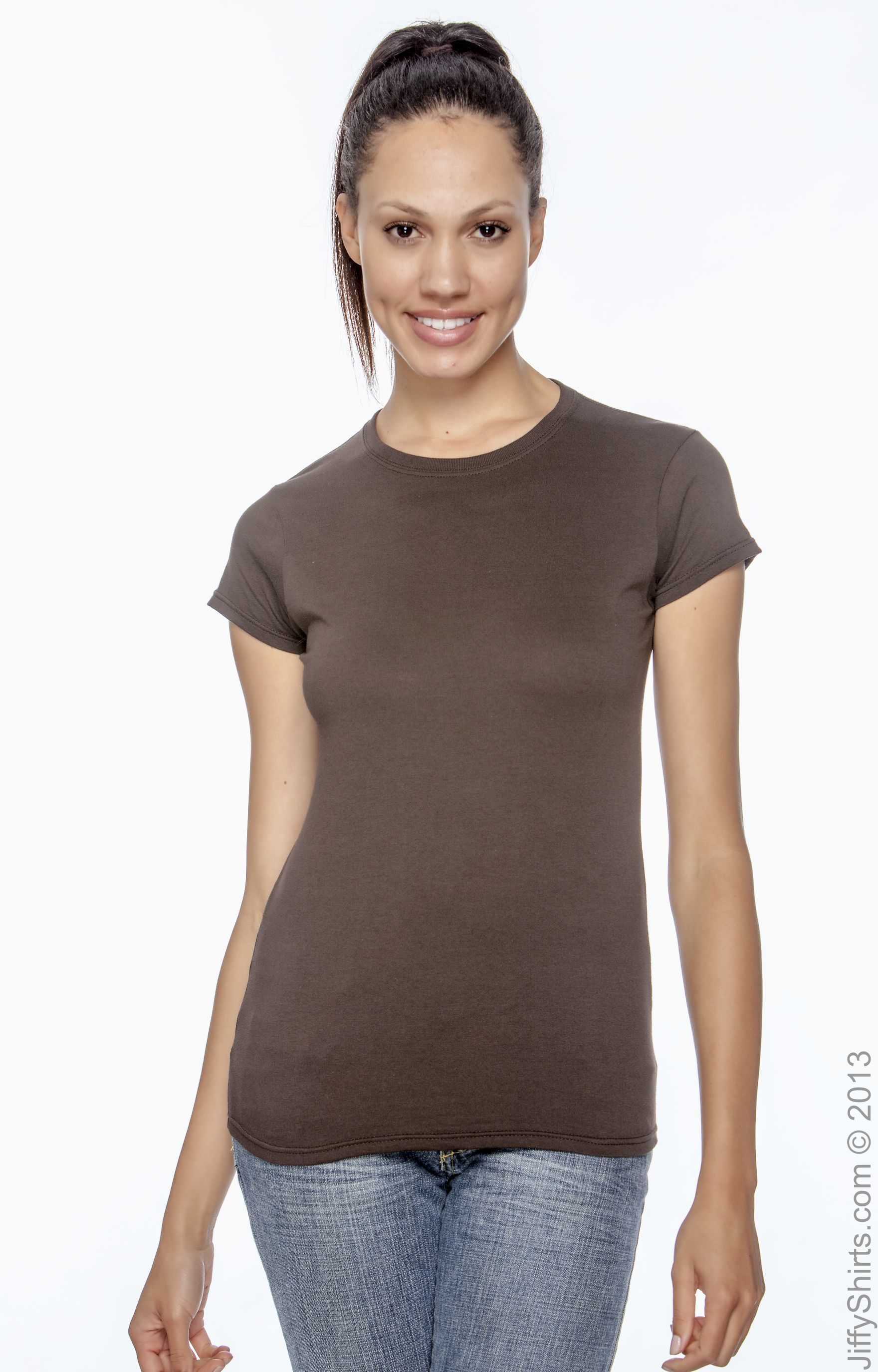 Women's Softstyle® Fitted T-Shirt - Dark Chocolate