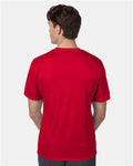Hanes 4820 Deep Red — on model back