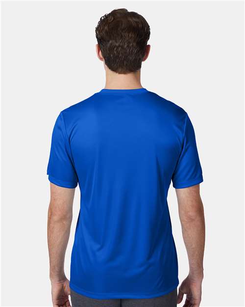 Hanes 4820 Deep Royal — on model back