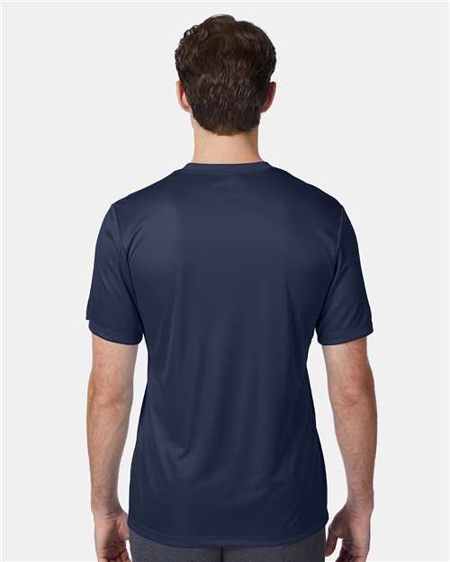 Hanes 4820 Navy — on model back