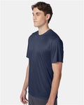 Hanes 4820 Navy — on model side