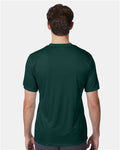 Hanes 4820 Deep Forest — on model back