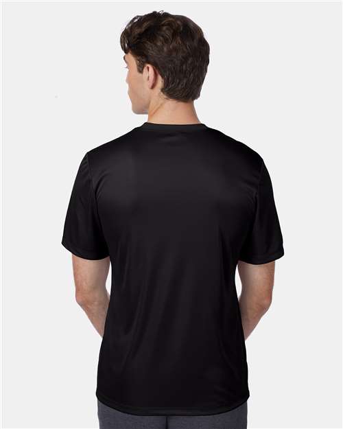 Hanes 4820 Black — on model back
